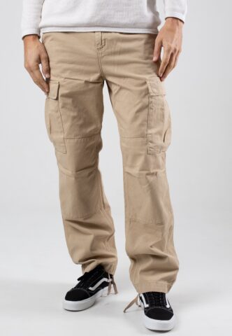 Carhartt WIP – Regular Cargo Garment Dyed Wall – Hose – Beige – W38 / L32 – 100% Bio-Baumwolle