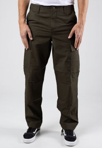 Carhartt WIP – Regular Cargo Rinsed Cypress – Hose – Grün – W31 / L32 – 100% Baumwolle