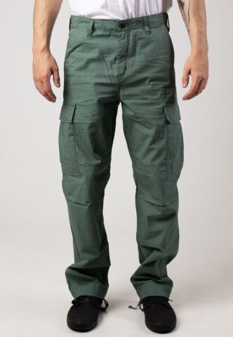 Carhartt WIP – Regular Cargo Rinsed Duck Green – Hose – Grün – W30 / L34 – 100% Baumwolle