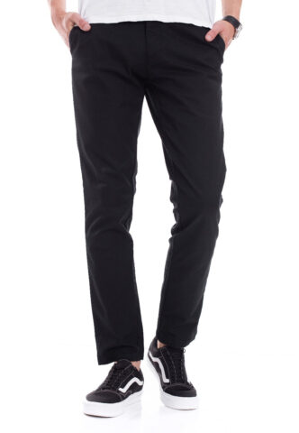 Carhartt WIP – Sid Lamar Twill Black Rinsed – Hose – Schwarz – W32 / L34 – 46% Baumwolle, 38% Elastomultiester, 16% Polyester