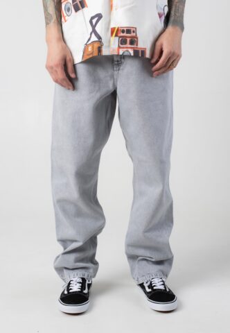 Carhartt WIP – Single Knee Black Chalk Wash – Hose – Grau – W36 / L34 – 100% Baumwolle