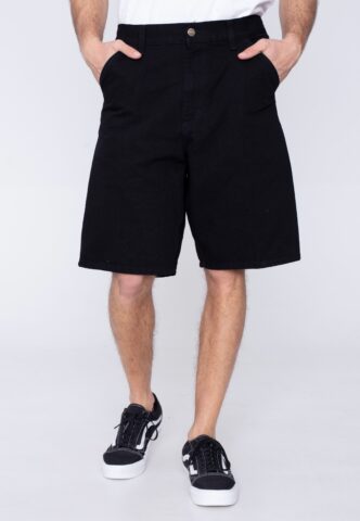 Carhartt WIP – Single Knee Black Rinsed – Shorts – Schwarz – W28 – 100% Bio-Baumwolle