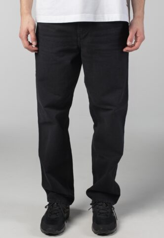 Carhartt WIP – Single Knee Grind Wash Black – Hose – Schwarz – W36 / L32 – 100% Bio-Baumwolle