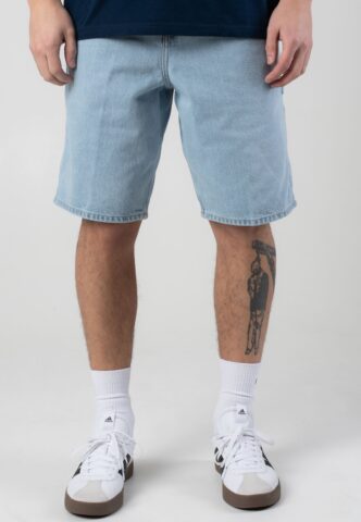 Carhartt WIP – Single Knee Heavy Stone Bleached Blue – Shorts – Blau – W30 – 100% Baumwolle