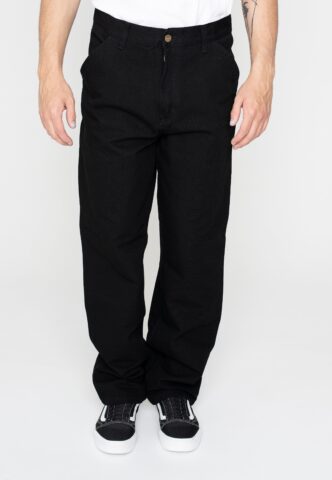 Carhartt WIP – Single Knee Rinsed Black – Hose – Schwarz – W33 / L34 – 100% Bio-Baumwolle