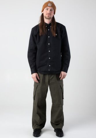 Carhartt WIP – Unit Stone Washed Turtle – Hose – Grün – XL – 100% Baumwolle