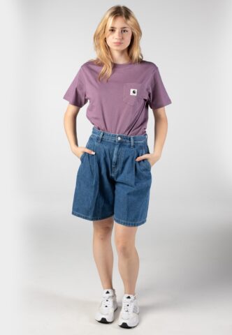 Carhartt WIP – W‘ Alta Stone Washed Blue – Shorts – Blau – L – 100% Baumwolle