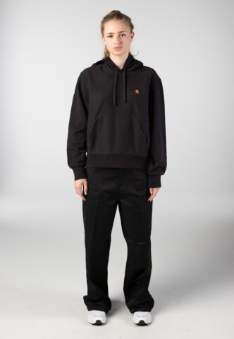 Carhartt WIP – W‘ American Script Black – Hoodie – Schwarz – M – 75% Baumwolle, 25% Polyester