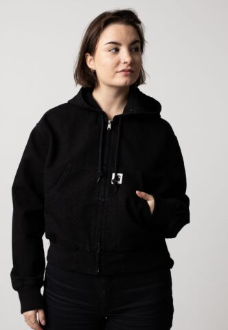 Carhartt WIP – W‘ Amherst Rinsed Black – Jacke – Schwarz – M – 100% Bio-Baumwolle