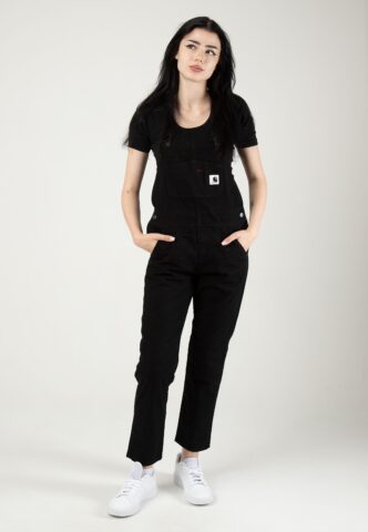 Carhartt WIP – W‘ Bib Overall Rinsed Black – Latzhose – Schwarz – XS – 97% Baumwolle, 3% Elastan