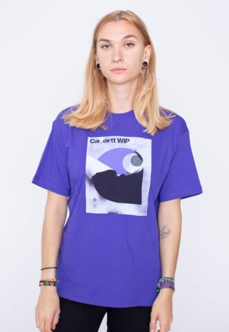 Carhartt WIP – W’Bookcover Razzmic – T-Shirt – Lila – M – 100% Bio-Baumwolle