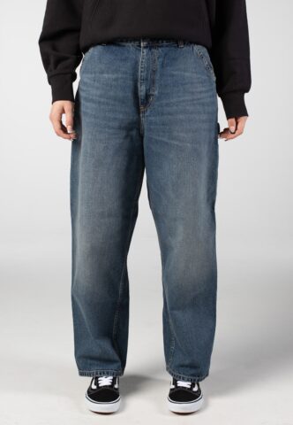Carhartt WIP – W‘ Brandon Single Knee Dark Used Wash Blue – Hose – Blau – S – 100% Baumwolle