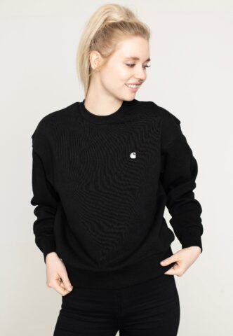 Carhartt WIP – W‘ Casey Black/Silver – Sweater – Schwarz – S – 100% Baumwolle