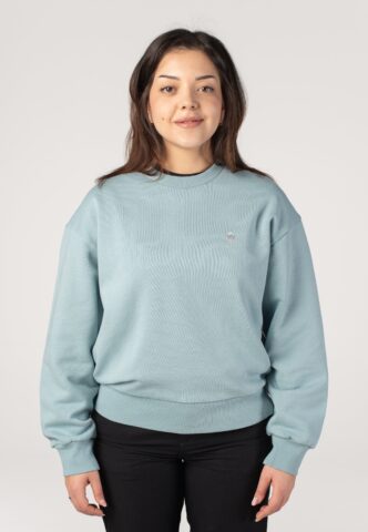 Carhartt WIP – W‘ Casey Tourmaline/Silver – Sweater – Schwarz – L – 100% Baumwolle