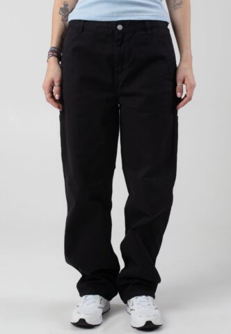 Carhartt WIP – W‘ Drewe Rinsed Black – Hose – Schwarz – W27 – 100% Baumwolle