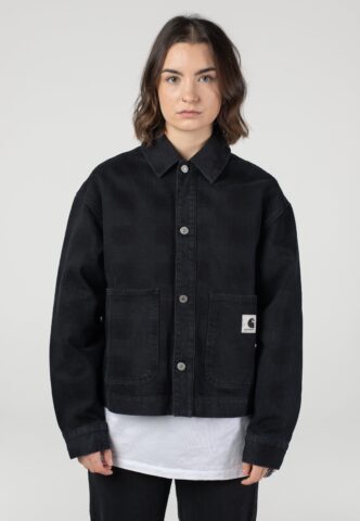 Carhartt WIP – W‘ Everson Stone Washed Print Black – Jacke – Schwarz – M – 100% Baumwolle