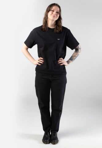 Carhartt WIP – W‘ Heart II Hartt Black – T-Shirt – Schwarz – L – 100% Bio-Baumwolle