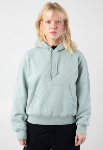 Carhartt WIP – W‘ Hooded Casey Frosted Green/Silver – Hoodie – Grün – M – 100% Baumwolle