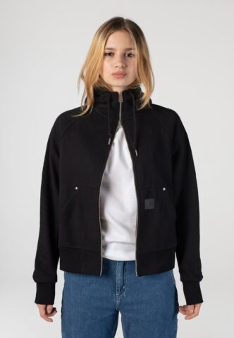 Carhartt WIP – W‘ Hooded Eldon Black – Jacke – Schwarz – S – 87% Baumwolle, 13% Polyamid