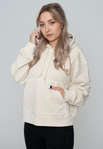 Carhartt WIP – W‘ Hooded Tacoma Garment Dyed Natural – Hoodie – Beige – L – 100% Baumwolle