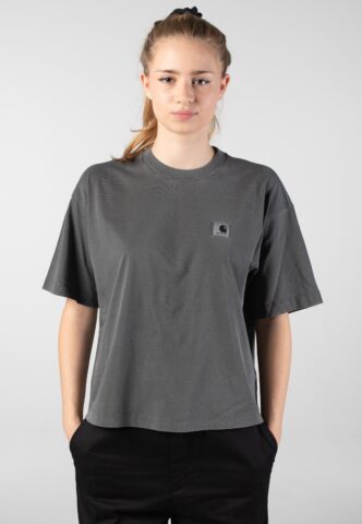 Carhartt WIP – W‘ Nelson Garment Dyed Black – T-Shirt – Schwarz – S – 100% Bio-Baumwolle