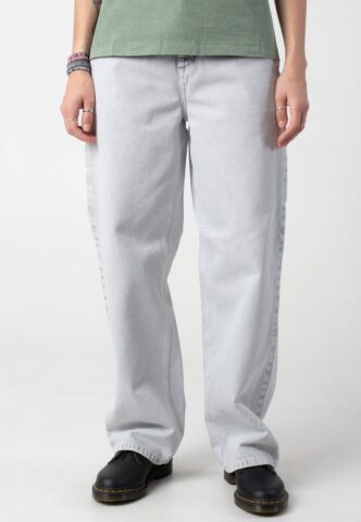 Carhartt WIP – W‘ Pierce Straight Black Chalk Wash – Hose – Grau – W30 – 100% Baumwolle