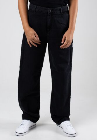 Carhartt WIP – W‘ Pierce Straight Stone Washed Black – Jeans – Schwarz – W30 – 100% Baumwolle