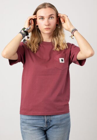 Carhartt WIP – W‘ Pocket Dusty Fuchsia – T-Shirt – Lila – S – 100% Bio-Baumwolle