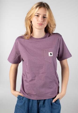 Carhartt WIP – W‘ Pocket Phlox – T-Shirt – Lila – S – 100% Bio-Baumwolle