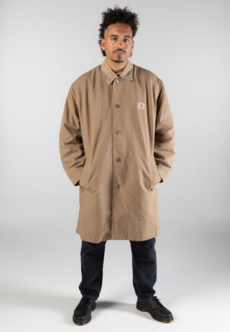 Carhartt WIP – Webster Rinsed Leather/Leather – Jacke – Braun – L – 100% Baumwolle