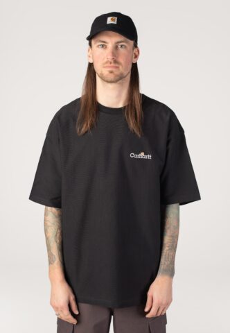 Carhartt WIP – WIP Label Black – T-Shirt – Schwarz – S – 100% Bio-Baumwolle