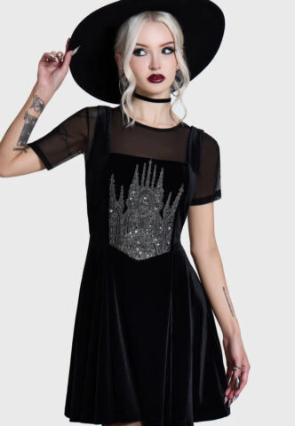 Killstar – Cathedra Corset Mini Multi – Kleid – Schwarz – XXL – gid://shopify/Metaobject/314200260845