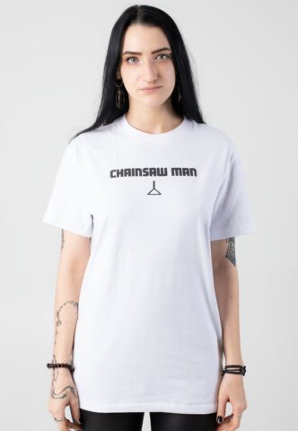 Chainsaw Man – Outlined White – T-Shirt – Weiß – L – 100% Baumwolle