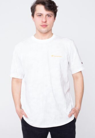 Champion – Crewneck SNO/ALLOVER – T-Shirt – Weiß – L – 100% Baumwolle