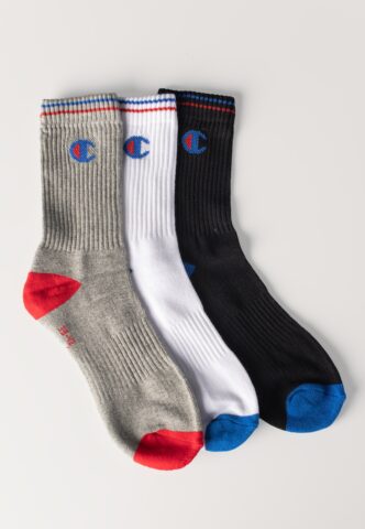 Champion – Crew Pack Of 3 NBK – Socken – Schwarz – L/XL – 68% Baumwolle, 29% Polyester, 1% Elastan