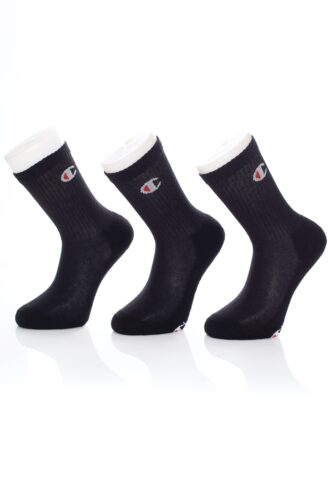 Champion – Crew Pack Of 3 NBK / NBK / NBK – Socken – Schwarz – L/XL – 68% Baumwolle, 30% Polyester, 2% Elasthan