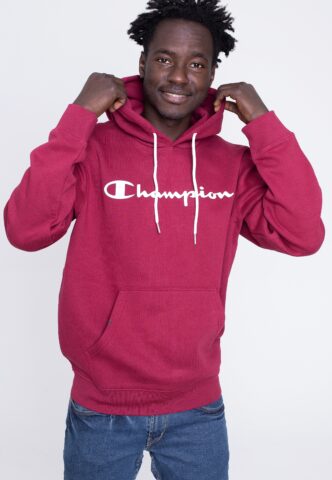 Champion – Hooded Logo RHD – Hoodie – Weinrot – M – 80% Baumwolle, 20% Polyester