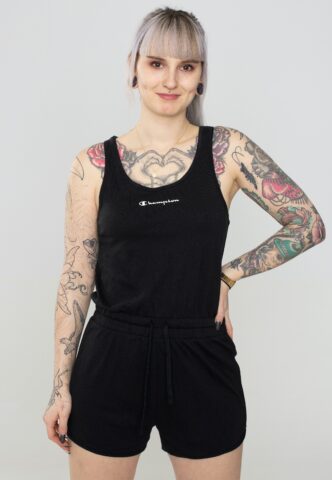 Champion – Salopette Black Beauty – Jumpsuit – Schwarz – S – 100% Baumwolle