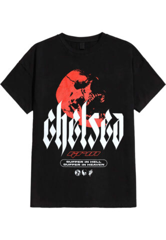 Chelsea Grin – Red Skull – T-Shirt – Schwarz – S – 100% Baumwolle