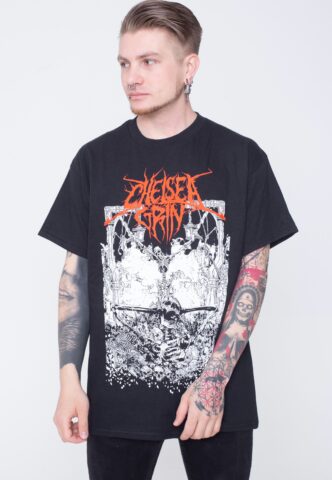 Chelsea Grin – Skeleton Inferno – T-Shirt – Schwarz – S – 100% Baumwolle
