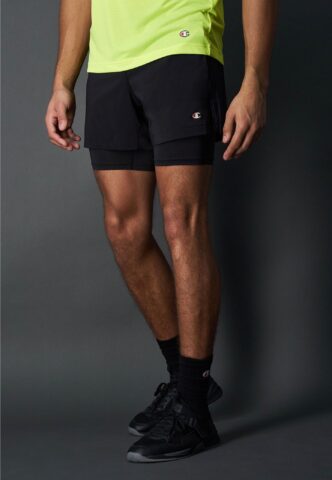 Champion – Double Dry Running NBK/NBK – Shorts – Schwarz – XL – 88% Polyester, 12% Elastan