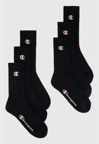Champion – Crew Pack Of 6 NBK/NBK – Socken – Schwarz – L/XL – 68% Baumwolle, 29% Polyester, 1% Elastan