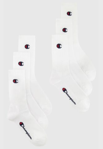 Champion – Crew Pack Of 6 WHT/WHT – Socken – Weiß – L/XL – 68% Baumwolle, 29% Polyester, 1% Elastan