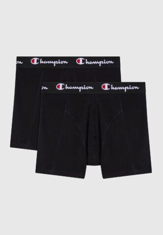 Champion – Boxer Pack Of 2 NBK/NBK – Boxershorts – Schwarz – L – 95% Baumwolle, 5% Elastan