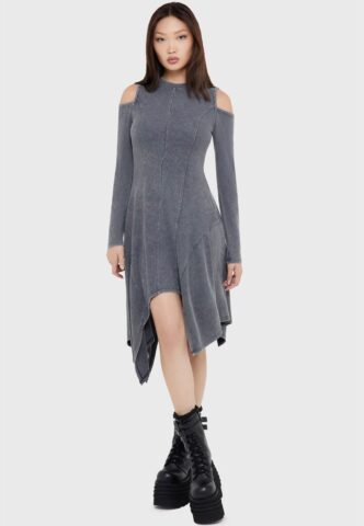 Killstar x Kihilist – Cinderstorm Black – Kleid – Schwarz – XS – 62% Polyester, 35% Viskose, 3% Elastan