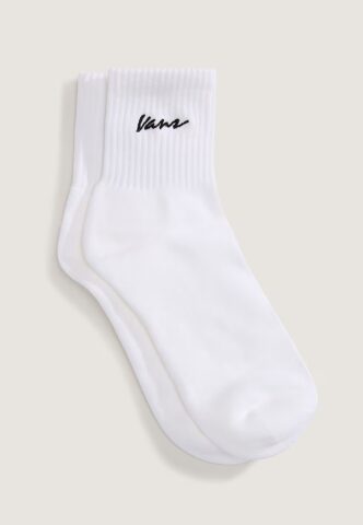 Vans – Classic Script Half Crew White – Socken – Weiß – L – 67% Baumwolle, 27% Polyester, 3% Polyamide, 3% Elastane