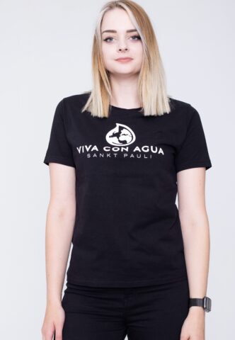 Cleptomanicx – W Viva Con Agua Logo 2 – T-Shirt – Schwarz – S – 100% Baumwolle