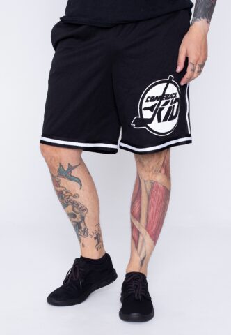 Comeback Kid – Circle Striped – Shorts – Schwarz – XXL – 100% Polyester