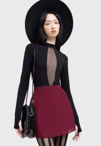 Killstar x Kihilist – Crimson Oracle Burgundy – Rock – Weinrot – XL – 100% Polyester