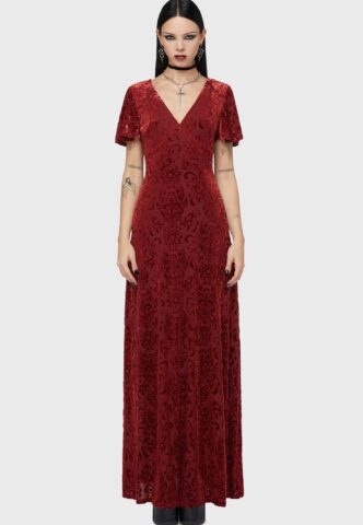 Killstar – Crimson Bloodlust Red – Kleid – Rot – M – 60% Polyester, 31% Polyamid, 9% Elastan